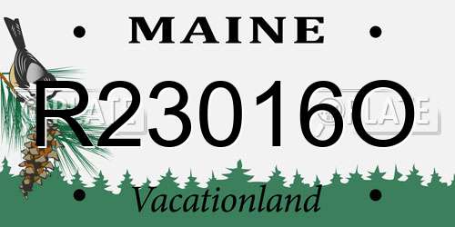 R23016O Maine License Plate