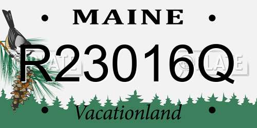 R23016Q Maine License Plate