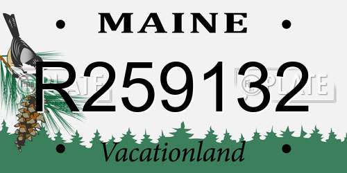 R259132 Maine License Plate