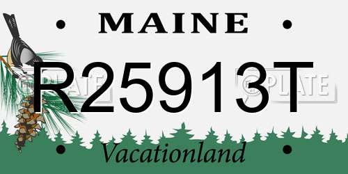 R25913T Maine License Plate