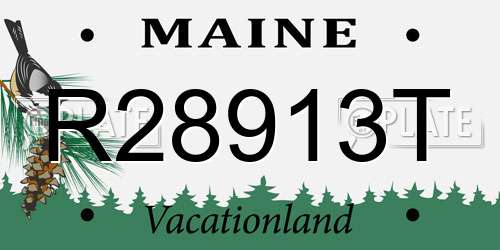 R28913T Maine License Plate