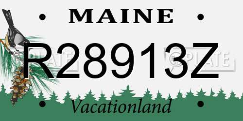 R28913Z Maine License Plate