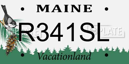 R341SL Maine License Plate