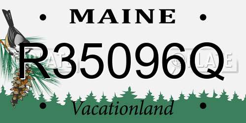 R35096Q Maine License Plate