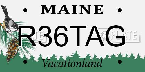 R36TAG Maine License Plate
