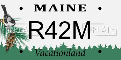 R42M Maine License Plate