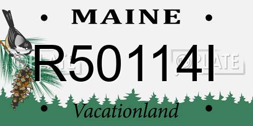 R50114I Maine License Plate