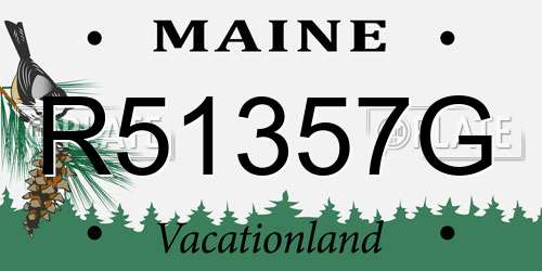 R51357G Maine License Plate