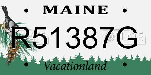 R51387G Maine License Plate