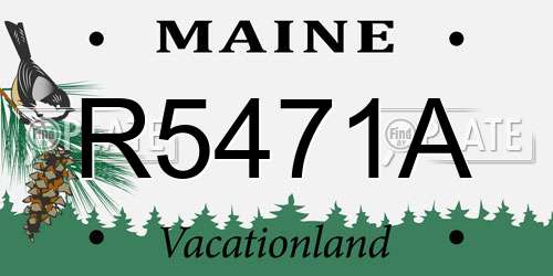 R5471A Maine License Plate