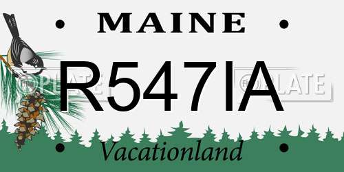 R547IA Maine License Plate