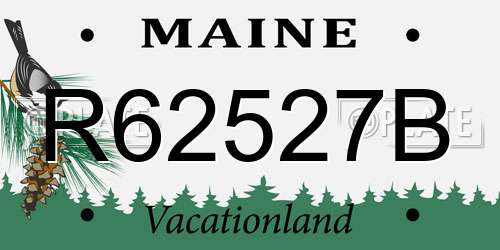 R62527B Maine License Plate