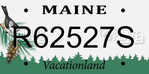 R62527S Maine License Plate