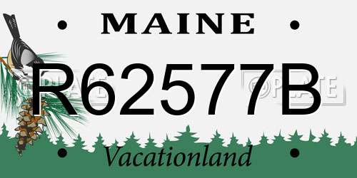 R62577B Maine License Plate