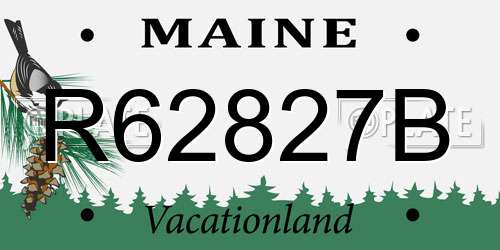 R62827B Maine License Plate