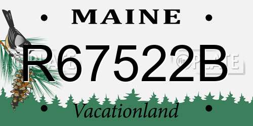 R67522B Maine License Plate