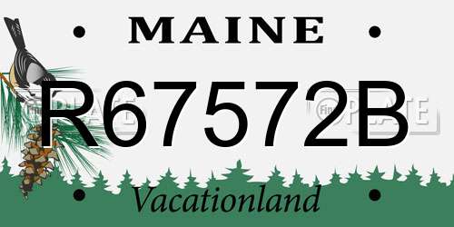 R67572B Maine License Plate