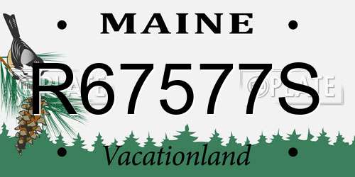 R67577S Maine License Plate