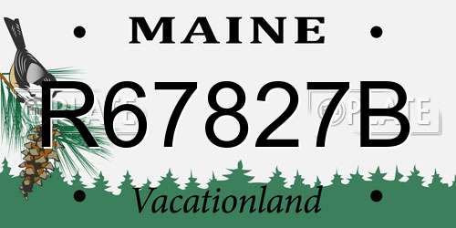 R67827B Maine License Plate