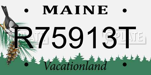 R75913T Maine License Plate