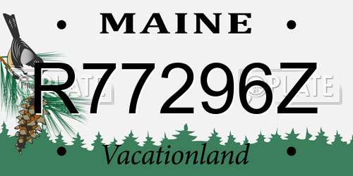 R77296Z Maine License Plate