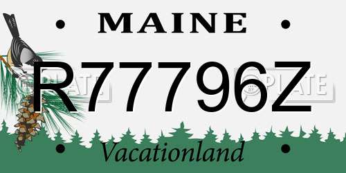 R77796Z Maine License Plate