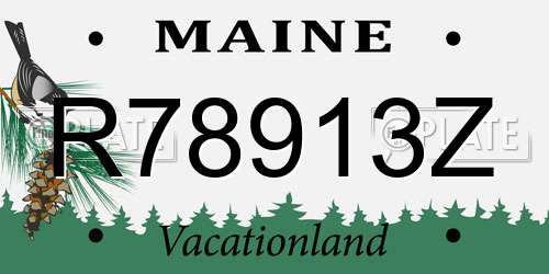 R78913Z Maine License Plate