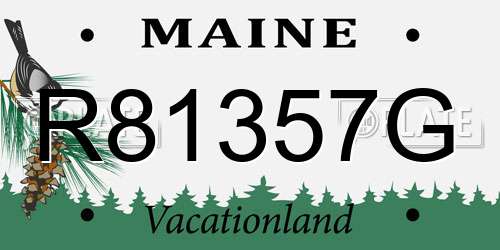 R81357G Maine License Plate