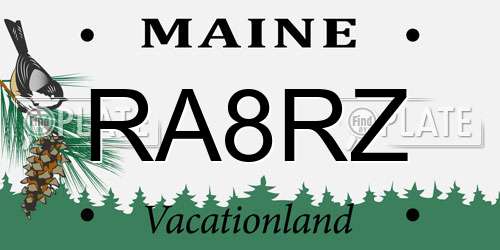 RA8RZ Maine License Plate