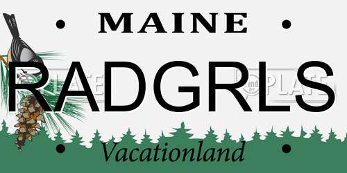 RADGRLS Maine License Plate