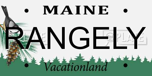 RANGELY Maine License Plate
