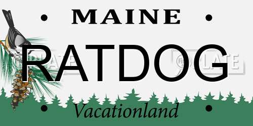 RATDOG Maine License Plate