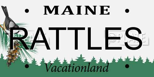 RATTLES Maine License Plate