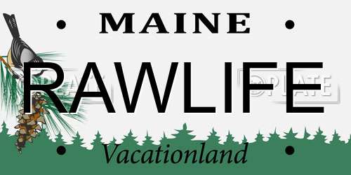 RAWLIFE Maine License Plate