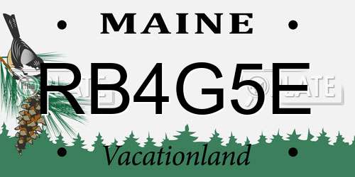 RB4G5E Maine License Plate