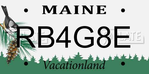 RB4G8E Maine License Plate