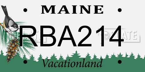 RBA214 Maine License Plate