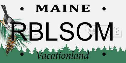 RBLSCM Maine License Plate
