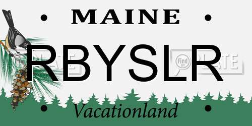 RBYSLR Maine License Plate