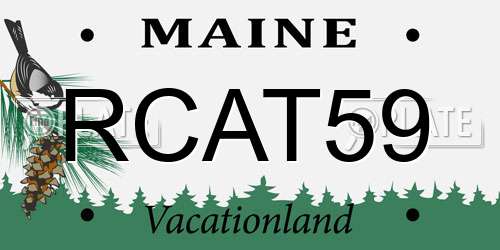 RCAT59 Maine License Plate