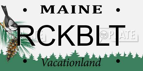 RCKBLT Maine License Plate