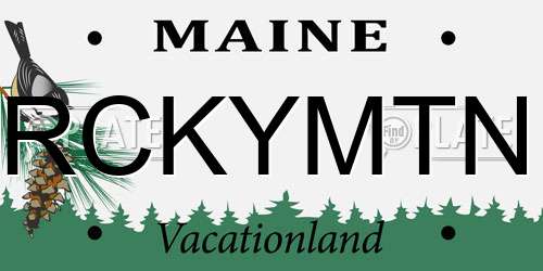 RCKYMTN Maine License Plate