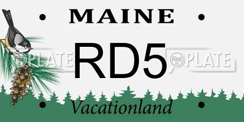 RD5 Maine License Plate