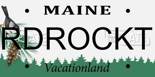 RDROCKT Maine License Plate
