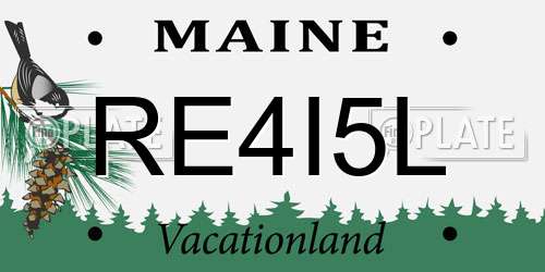RE4I5L Maine License Plate
