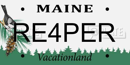 RE4PER Maine License Plate