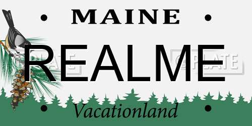 REALME Maine License Plate