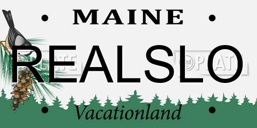 REALSLO Maine License Plate