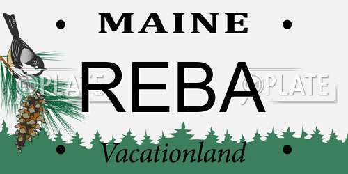 REBA Maine License Plate