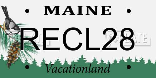 RECL28 Maine License Plate